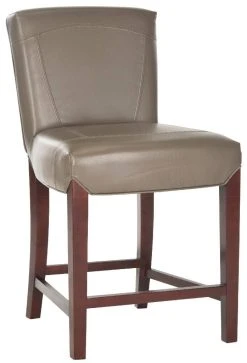 Ken Counter Stool In Clay/Cherry Mahogany - Safavieh HUD8202B 12 Ken Counter Stool In Clay/Cherry Mahogany - Safavieh HUD8202B -Safavieh Homeware 187 hud8202b side