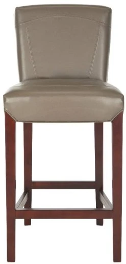Ken Bar Stool In Clay/Cherry Mahogany - Safavieh HUD8203B -Safavieh Homeware 187 hud8203b front