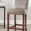 Ken Bar Stool In Clay/Cherry Mahogany - Safavieh HUD8203B -Safavieh Homeware 187 hud8203b room