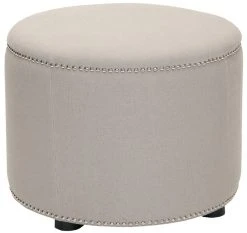 Hogan Ottoman In Taupe/Black - Safavieh HUD8208C