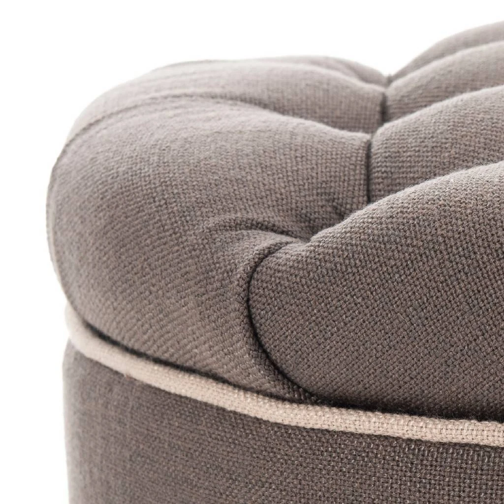 Amelia Tufted Storage Ottoman In Charcoal/Cherry Mahogany - Safavieh HUD8220A 4 Amelia Tufted Storage Ottoman In Charcoal/Cherry Mahogany - Safavieh HUD8220A - Image 2