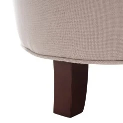 Amelia Tufted Storage Ottoman In Taupe/Cherry Mahogany - Safavieh HUD8220C -Safavieh Homeware 187 hud8220c leg