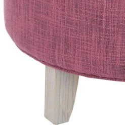 Amelia Tufted Storage Ottoman In Rose/Distressed Grey - Safavieh HUD8220E -Safavieh Homeware 187 hud8220e leg