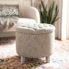 Amelia Tufted Storage Ottoman In Stone/Distressed Grey - Safavieh HUD8220F -Safavieh Homeware 187 hud8220f room
