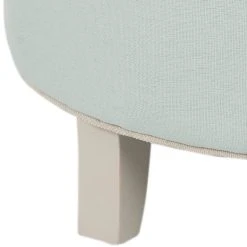 Amelia Tufted Storage Ottoman In Robins Egg Blue/Ivory - Safavieh HUD8220L -Safavieh Homeware 187 hud8220l leg