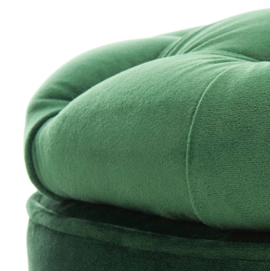 Amelia Tufted Storage Ottoman In Emerald/Espresso - Safavieh HUD8220P 5 Amelia Tufted Storage Ottoman In Emerald/Espresso - Safavieh HUD8220P - Image 3