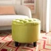 Amelia Tufted Storage Ottoman In Asparagus/Espresso - Safavieh HUD8220S