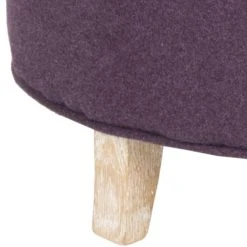 Amelia Tufted Storage Ottoman In Plum/Pickled Oak - Safavieh HUD8220T -Safavieh Homeware 187 hud8220t leg