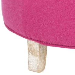 Amelia Tufted Storage Ottoman In Berry/Pickled Oak - Safavieh HUD8220U -Safavieh Homeware 187 hud8220u leg