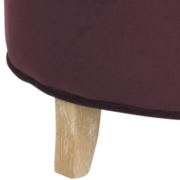 Amelia Tufted Storage Ottoman In Bordeaux/Pickled Oak - Safavieh HUD8220X 6 Amelia Tufted Storage Ottoman In Bordeaux/Pickled Oak - Safavieh HUD8220X - Image 4