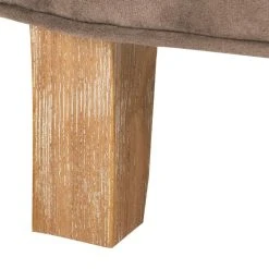 Amelia Tufted Storage Ottoman In Mushroom Taupe/Pickled Oak - Safavieh HUD8220Y -Safavieh Homeware 187 hud8220y leg