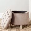 Amelia Tufted Storage Ottoman In Mushroom Taupe/Pickled Oak - Safavieh HUD8220Y 2 Amelia Tufted Storage Ottoman In Mushroom Taupe/Pickled Oak - Safavieh HUD8220Y -Safavieh Homeware 187 hud8220y room