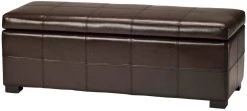 Madison Storage Bench Large In Brown/Black - Safavieh HUD8226A
