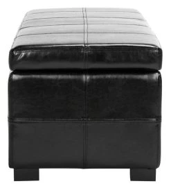 Madison Storage Bench Large In Black/Black - Safavieh HUD8226B 13 Madison Storage Bench Large In Black/Black - Safavieh HUD8226B -Safavieh Homeware 187 hud8226b side2