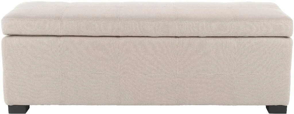 Madison Storage Bench Large In Taupe/Black - Safavieh HUD8226L 5 Madison Storage Bench Large In Taupe/Black - Safavieh HUD8226L - Image 3