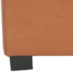 Madison Square Ottoman In Saddle/Black - Safavieh HUD8228C -Safavieh Homeware 187 hud8228c leg