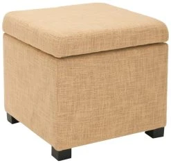 Madison Square Ottoman In Gold/Black - Safavieh HUD8228D 9 Madison Square Ottoman In Gold/Black - Safavieh HUD8228D -Safavieh Homeware 187 hud8228d side