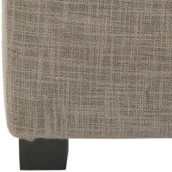 Madison Square Ottoman In Stone/Black - Safavieh HUD8228E -Safavieh Homeware 187 hud8228e leg