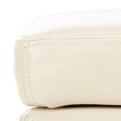 Madison Square Ottoman In Flat Cream/Black - Safavieh HUD8228K -Safavieh Homeware 187 hud8228k detail