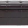 Maiden Tufted Storage Bench Sm In Brown/Black - Safavieh HUD8230A -Safavieh Homeware 187 hud8230a 2