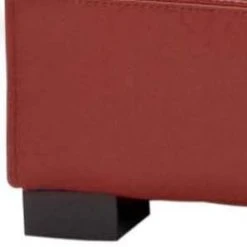 Maiden Tufted Storage Bench Sm In Red/Black - Safavieh HUD8230R -Safavieh Homeware 187 hud8230r leg