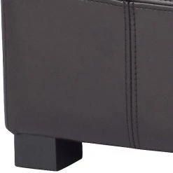 Maiden Square Tufted Ottoman In Brown/Black - Safavieh HUD8231A -Safavieh Homeware 187 hud8231a leg