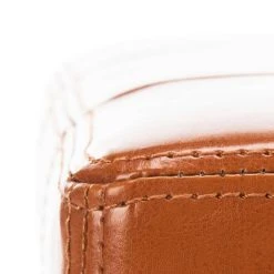 Maiden Square Tufted Ottoman In Saddle/Black - Safavieh HUD8231C -Safavieh Homeware 187 hud8231c detail