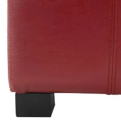 Maiden Square Tufted Ottoman In Red/Black - Safavieh HUD8231R -Safavieh Homeware 187 hud8231r leg