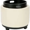 Chelsea Round Tray Ottoman In Flat Cream/Black - Safavieh HUD8232D -Safavieh Homeware 187 hud8232d