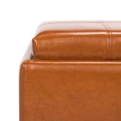 Harrison Single Tray Ottoman In Saddle/Black - Safavieh HUD8233C 10 Harrison Single Tray Ottoman In Saddle/Black - Safavieh HUD8233C -Safavieh Homeware 187 hud8233c detail