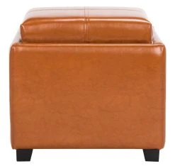 Harrison Single Tray Ottoman In Saddle/Black - Safavieh HUD8233C 11 Harrison Single Tray Ottoman In Saddle/Black - Safavieh HUD8233C -Safavieh Homeware 187 hud8233c front