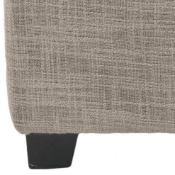 Harrison Single Tray Ottoman In Stone/Black - Safavieh HUD8233D -Safavieh Homeware 187 hud8233d leg
