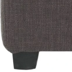 Harrison Single Tray Ottoman In Charcoal Brown/Black - Safavieh HUD8233G -Safavieh Homeware 187 hud8233g leg