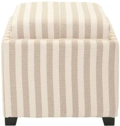 Harrison Single Tray Ottoman In Cream/Tan/Black - Safavieh HUD8233H -Safavieh Homeware 187 hud8233h front