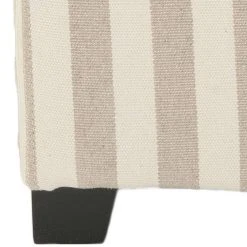 Harrison Single Tray Ottoman In Cream/Tan/Black - Safavieh HUD8233H -Safavieh Homeware 187 hud8233h leg