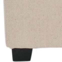 Harrison Single Tray Ottoman In Taupe/Black - Safavieh HUD8233L -Safavieh Homeware 187 hud8233l leg
