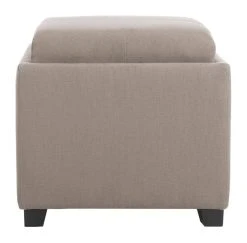 Harrison Single Tray Ottoman In Sea Mist/Black - Safavieh HUD8233M -Safavieh Homeware 187 hud8233m front
