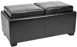 HARRISON DOUBLE TRAY OTTOMAN - Safavieh HUD8234B -Safavieh Homeware 187 hud8234b 2