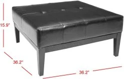 FULTON SQR COCKTAIL OTTOMAN LG - Safavieh HUD8237B -Safavieh Homeware 187 hud8237b 5