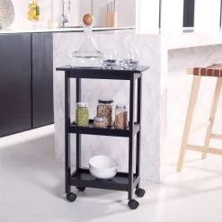 BEVIN 2 SHELF KITCHEN CART - Safavieh KCH1400A -Safavieh Homeware 187 kch1400a 2