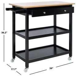 COHYN 2 DRAWER 2 SHELF KITCHEN CART - Safavieh KCH1401A -Safavieh Homeware 187 kch1401a 11