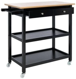 COHYN 2 DRAWER 2 SHELF KITCHEN CART - Safavieh KCH1401A -Safavieh Homeware 187 kch1401a 4