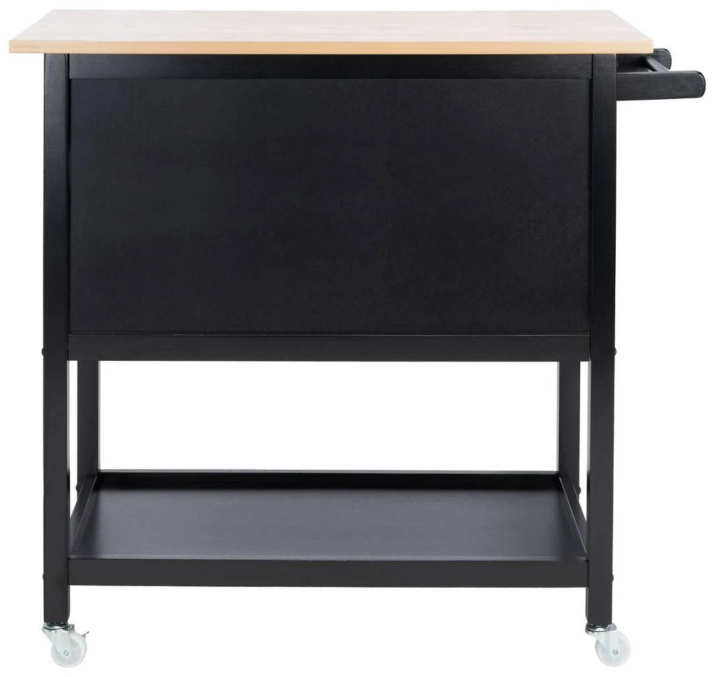 DALEY 2 DRAWER 2 SHELF KITCHEN CART - Safavieh KCH1402A 3 DALEY 2 DRAWER 2 SHELF KITCHEN CART - Safavieh KCH1402A