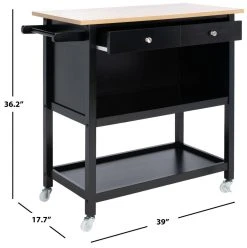 DALEY 2 DRAWER 2 SHELF KITCHEN CART - Safavieh KCH1402A 26 DALEY 2 DRAWER 2 SHELF KITCHEN CART - Safavieh KCH1402A -Safavieh Homeware 187 kch1402a 11