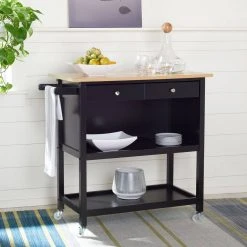 DALEY 2 DRAWER 2 SHELF KITCHEN CART - Safavieh KCH1402A 17 DALEY 2 DRAWER 2 SHELF KITCHEN CART - Safavieh KCH1402A -Safavieh Homeware 187 kch1402a 2
