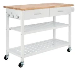 KIKO 2 DRAWER 2 SHELF KITCHEN CART - Safavieh KCH8704A -Safavieh Homeware 187 kch8704a 4