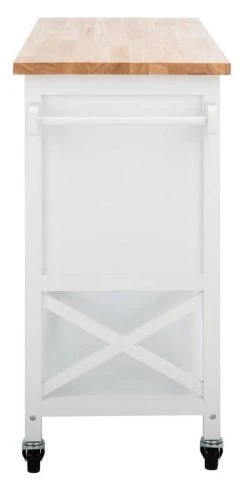 KESLER 2 DOOR 1 SHELF KITCHEN CART - Safavieh KCH8705A -Safavieh Homeware 187 kch8705a 5