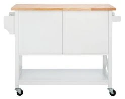KESLER 2 DOOR 1 SHELF KITCHEN CART - Safavieh KCH8705A -Safavieh Homeware 187 kch8705a 6