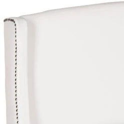 AUSTIN WHITE WINGED HEADBOARD SILVER NAIL HEADS (FULL) - Safavieh MCR4003H-F -Safavieh Homeware 187 mcr4003h f 2