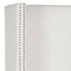 KEEGAN WHITE VELVET TUFTED WINGED HEADBOARD SILVER NAIL HEAD (FULL) - Safavieh MCR4007H-F -Safavieh Homeware 187 mcr4007h f 1